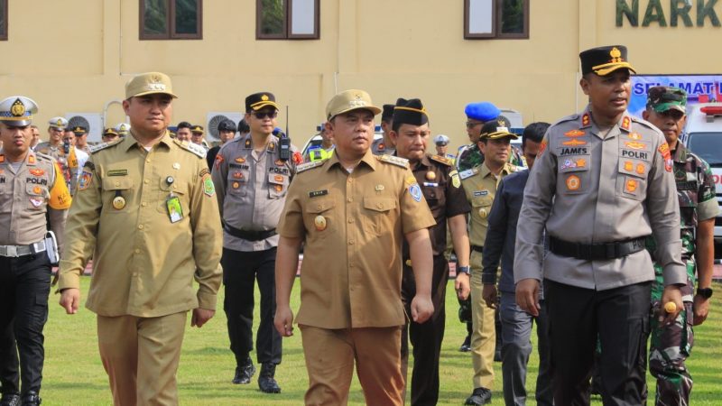 Bupati Labuhanbatu Cek Kesiapan Pasukan OPS Ketupat Toba 2023