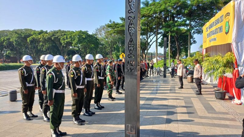 Polres dan Kodim 0505/JT H+3 Gelar Apel Pengamanan Tempat Rekreasi TMII