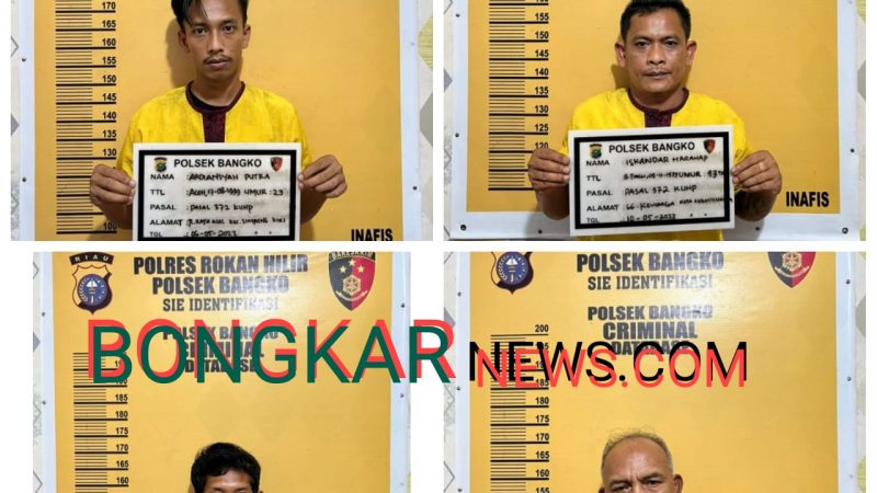 4 KAWANAN PELAKU PENGGELAPAN MOBIL RENTAL TERTANGKAP POLISI