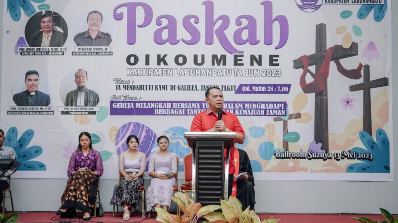 Hadiri Paskah Oikoumene, Bupati Labuhanbatu Berharap Kerukunan Umat Beragama Terus Terjaga