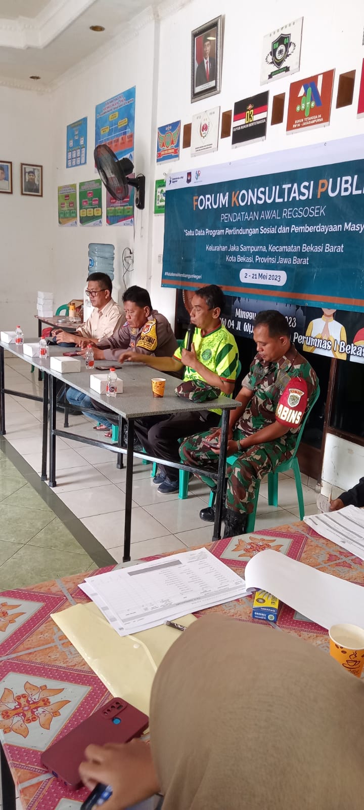 Rapat FKP Data Awal Regsosek Oleh Kelurahan Jaka Sampurna Bersama Bhabinkamtibmas Jakasampurna