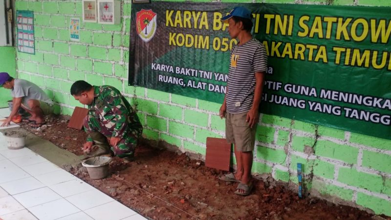 Wujud Kemanunggalan TNI dan Rakyat, Kodim 0505/JT,  Gelar Karya Bhakti Bersama Masyarakat