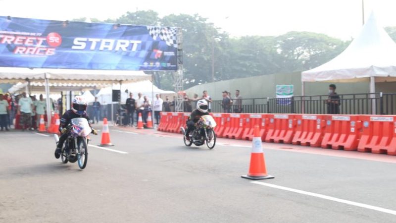 Momen HUT Bhayangkara Ke-77, Polda Metro Jaya Gelar Street Race di Kemayoran