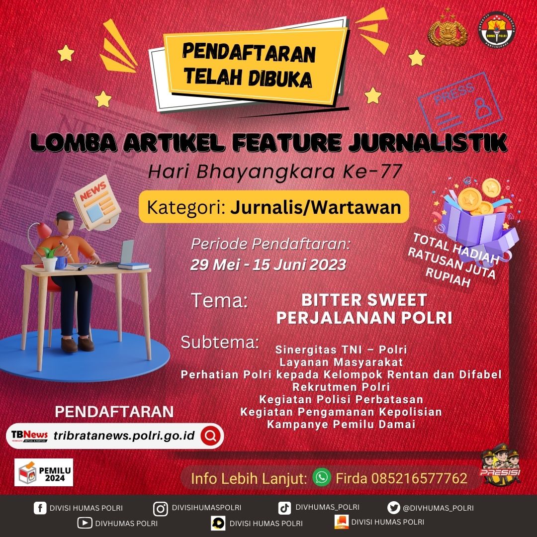 Halo Sobat Polri !!! Ayo Ikuti Lomba Konten Kreatif “Bitter-Sweet Perjalanan Polri”.