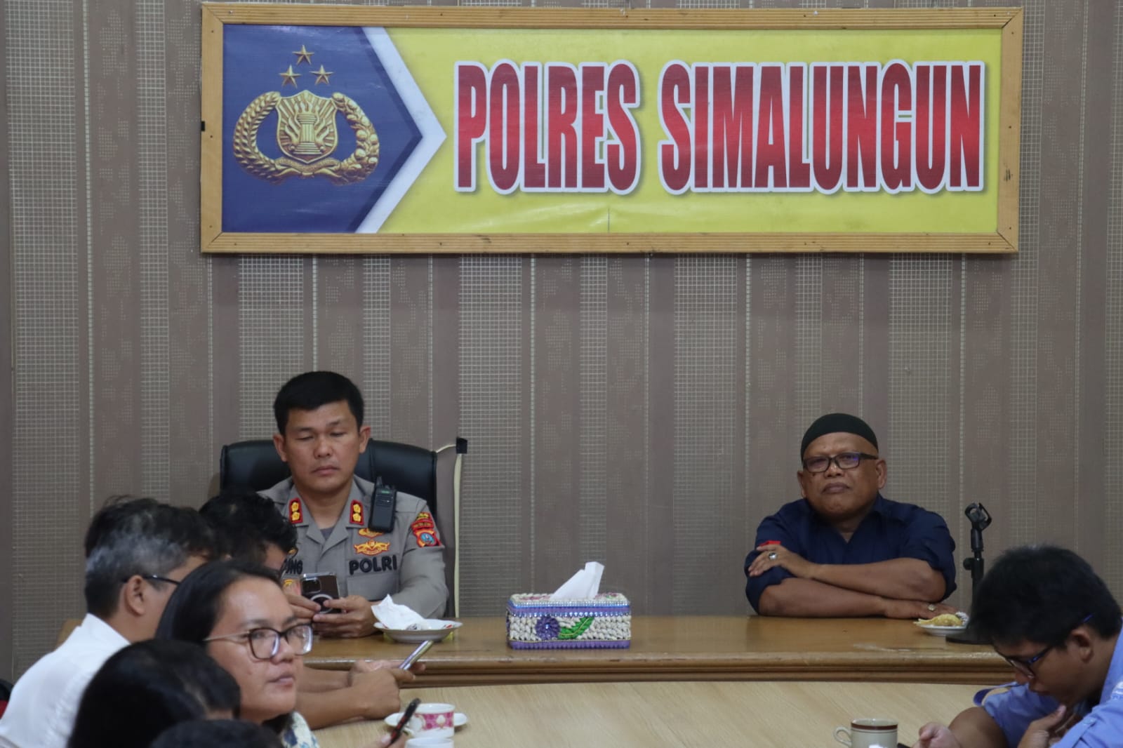 Kapolres Bersama Insan Pers Simalungun Ikuti Zoom Meeting Kemerdekaan Pers Dan Perlindungan Jurnalis