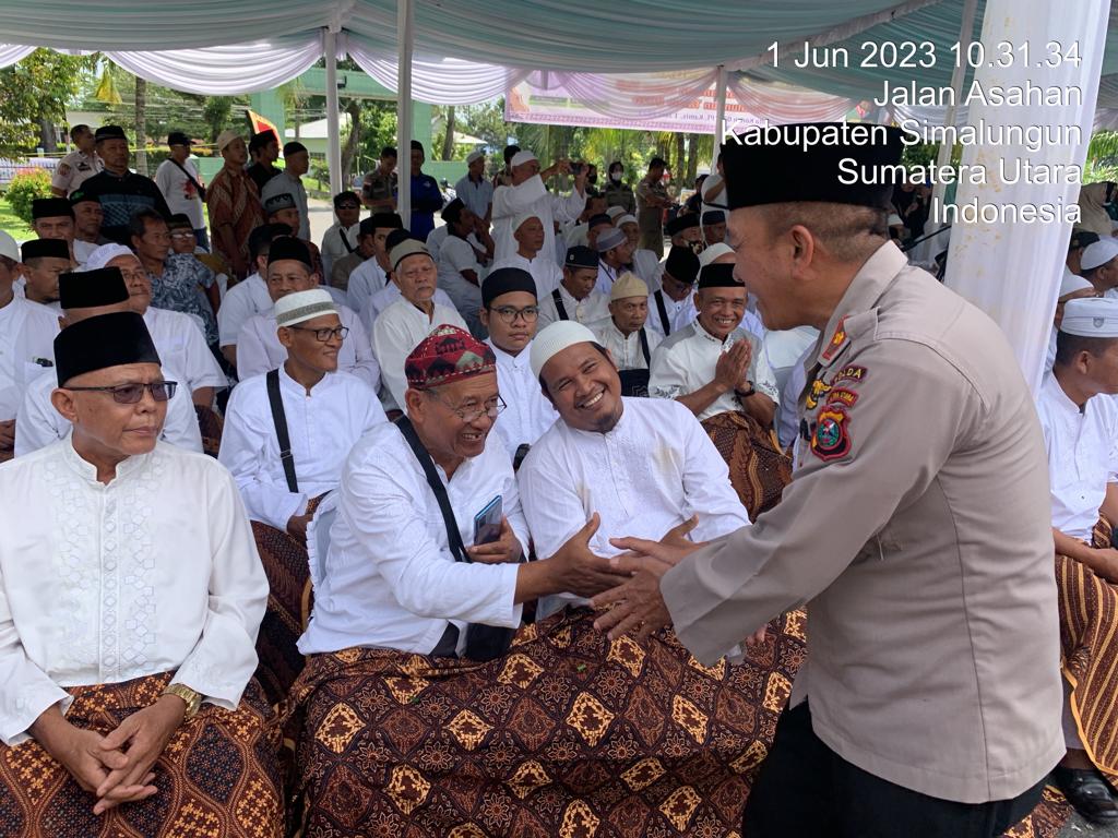 Wakapolres Simalungun Hadiri Tepung Tawar kepada 203 Jamaah Haji Tahun 2023