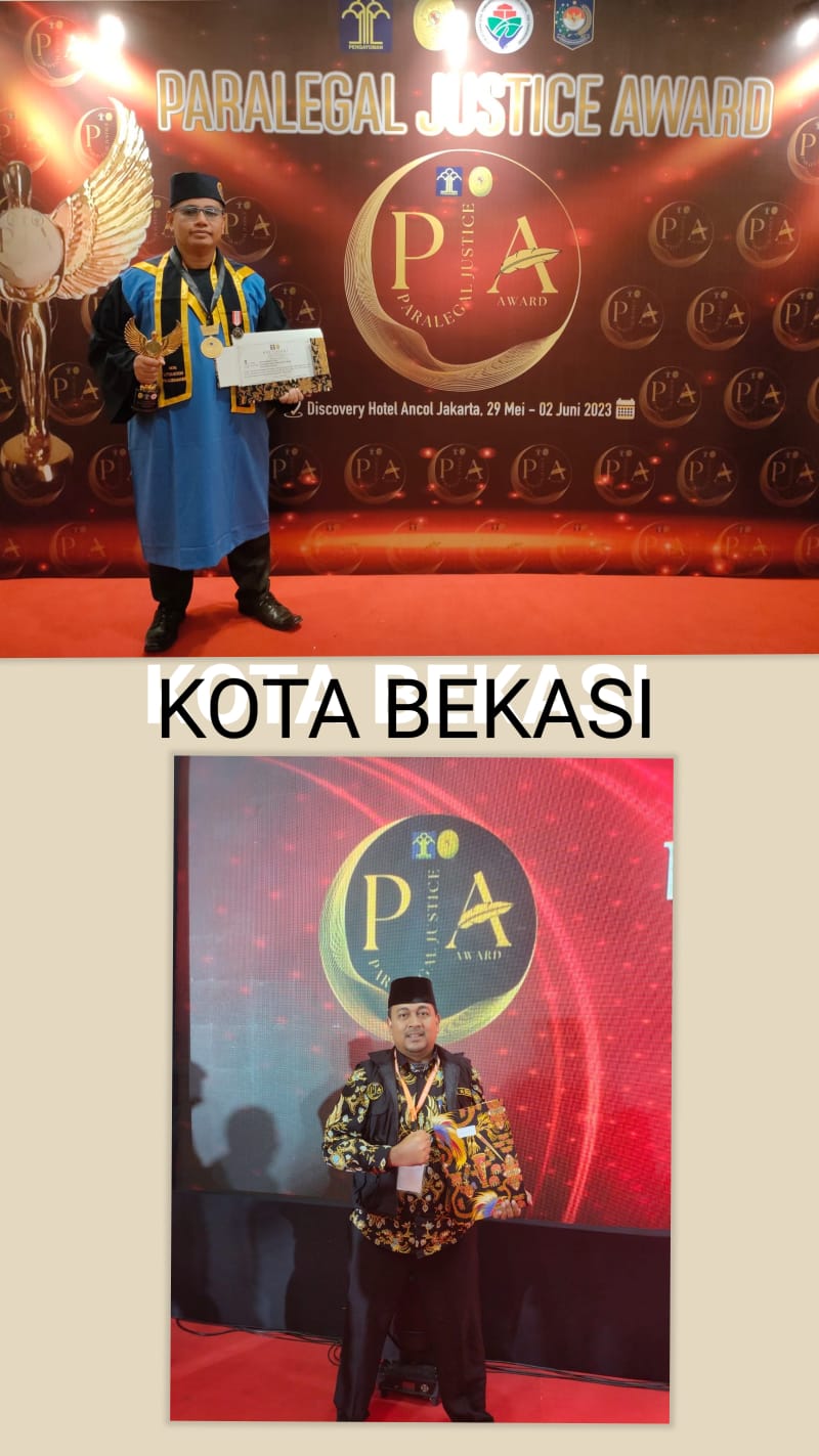 2 LURAH KOTA BEKASI SABET PENGHARGAAN PARALEGAL JUSTICE AWARD DAN ANUBHAWA SASANA DESA/KELURAHAN JAGADDHITA DARI KEMENKUMHAM