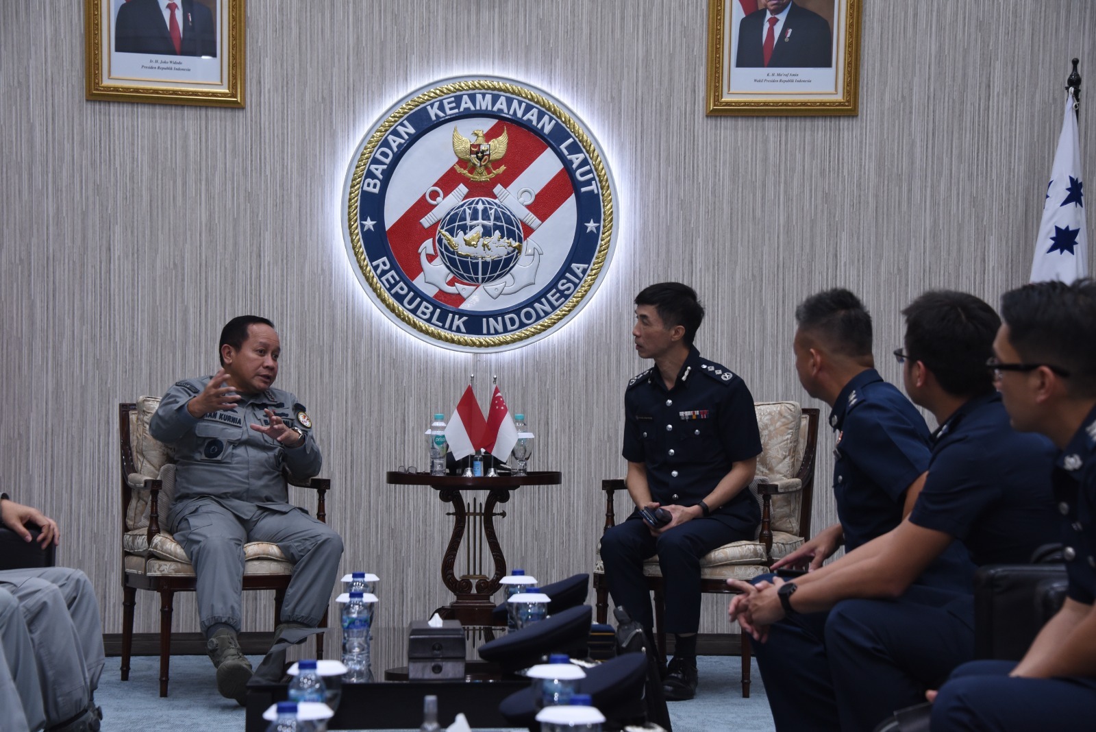 Kepala Bakamla RI Terima Courtesy Call Singapore Police Coast Guard