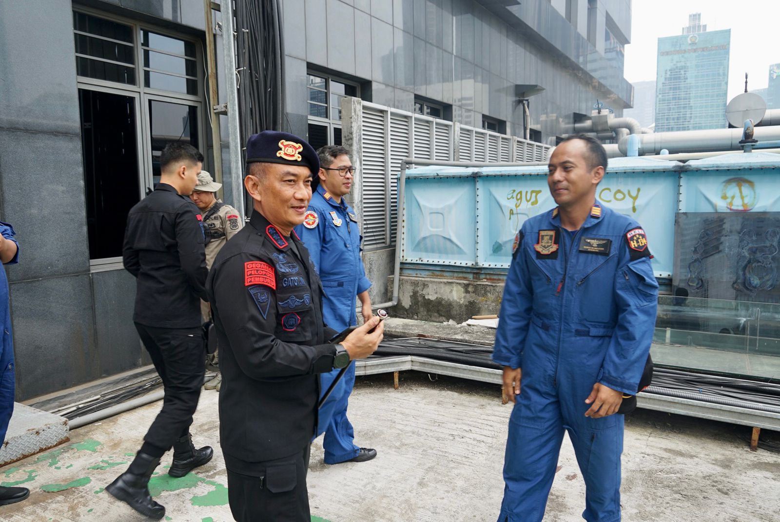 Dansat Brimob Polda Metro Jaya Pantau Latihan Mobilitas Udara