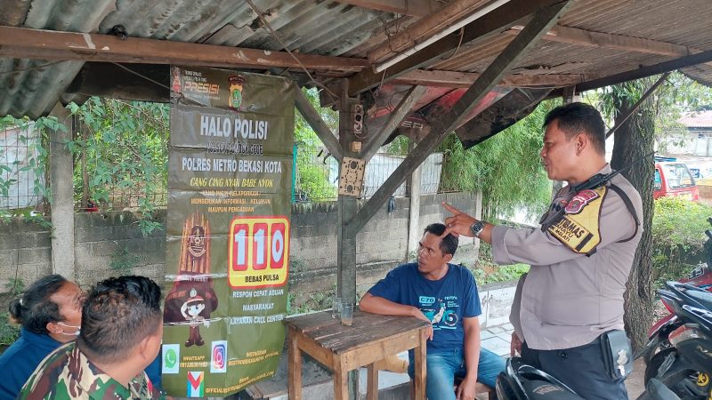 Bhabinkamtibmas Jatirahayu Sosialisasi Layanan Halo Polisi 110