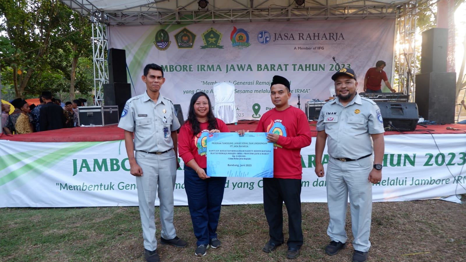 IMPLEMENTASI PROGRAM TJSL JASA RAHARJA JAWA BARAT LAKUKAN  GIAT SOSIALISASI KEPADA IKATAN REMAJA MASJID SE- JAWA BARAT