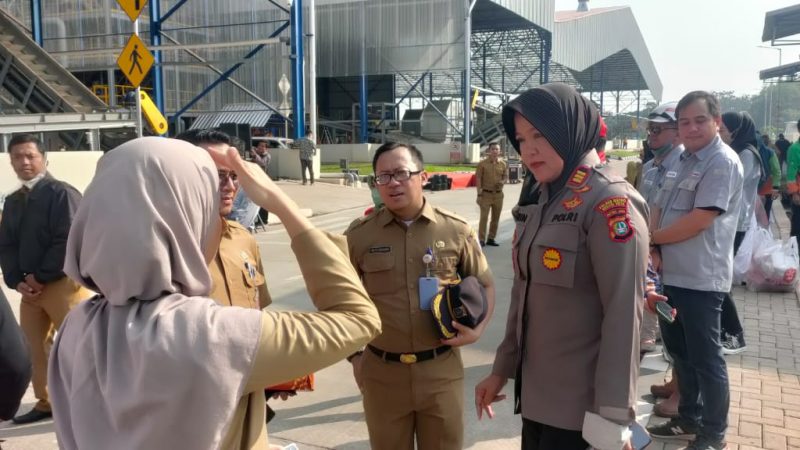 Polsek Bantargebang Monitoring Kegiatan Pj Gubernur DKI Pelepasan Perdana Pengiriman Bahan Bakar alternatif Hasil Pengolahan Sampah (RDF)