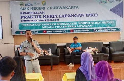 Jasa Raharja Purwakarta Lakukan Sosialisasi Dalam Rangka Kampanye Keselamatan Berlalu Lintas di SMKN 2 Purwakarta