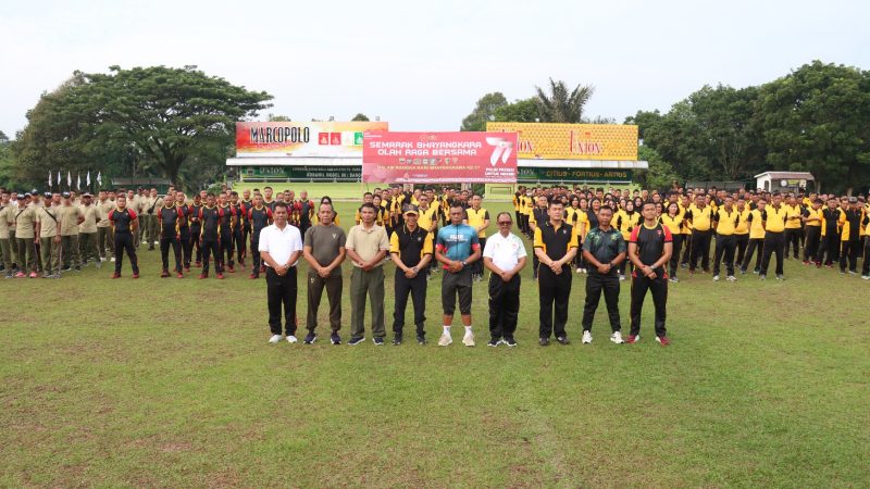 Menjelang HUT Bhayangkara Ke 77, TNI-Polri Bersama Pemerintah Simalungun-Siantar Gelar Semarak Olahraga Bhayangkara