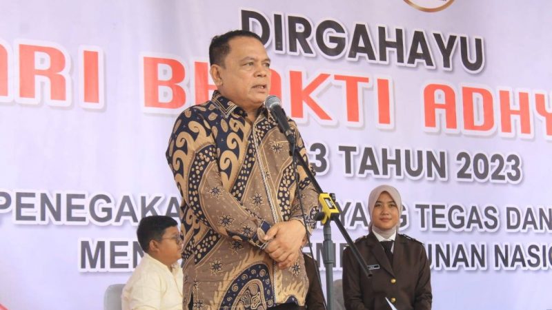 Sekdakab Labuhanbatu Hadiri Peringatan Hari Bhakti Adhyaksa 2023