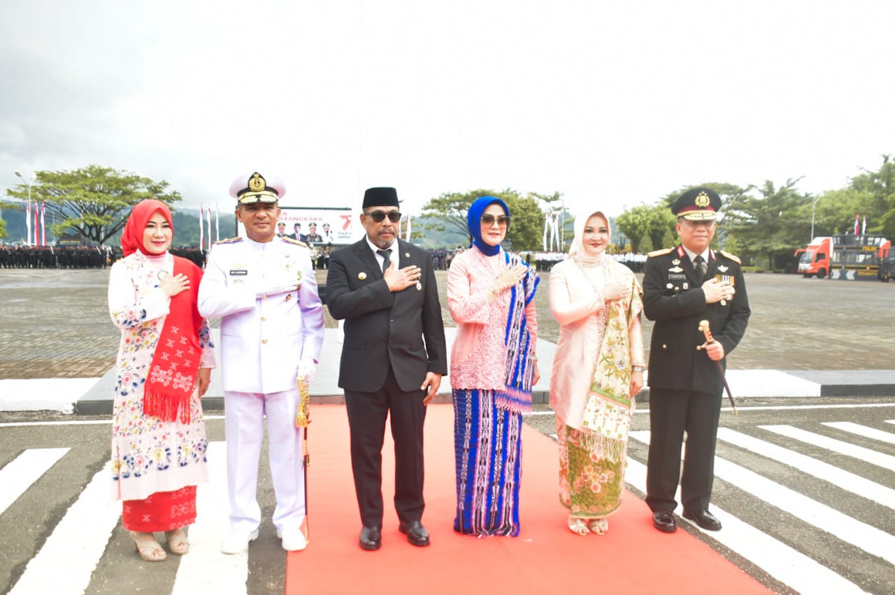 Danlantamal IX Hadiri Upacara Peringatan HUT Ke-77 Bhayangkara di Polda Maluku