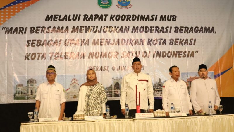 Rakor MUB Bersama FKUB Kota Bekasi, Tri Targetkan Kota Bekasi Nomor Satu Untuk Keberagaman di Indonesia