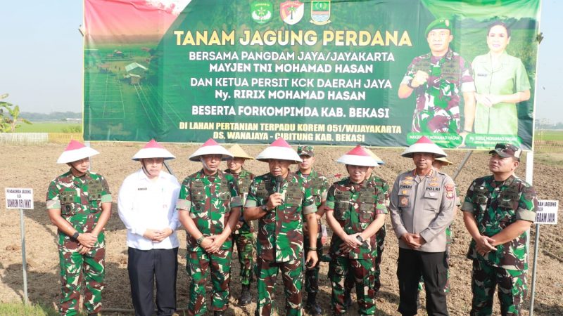 Tingkatkan Ketahanan Pangan, Pangdam Jaya Kunjungi Lahan Pangan di Kabupaten Bekasi