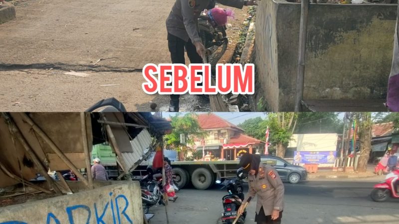 Polsek Bantargebang Peduli Lingkungan, Gelar Kerja Bakti Bersih Sampah