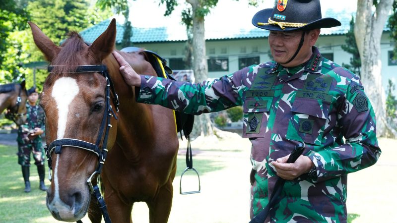 Panglima TNI Tinjau Kesiapan Pasukan Kuda HUT TNI ke 78