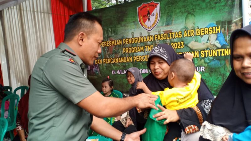 Peresmian Program TNI Manunggal Air Bersih Kodim 0505/JT di Pondok Kopi