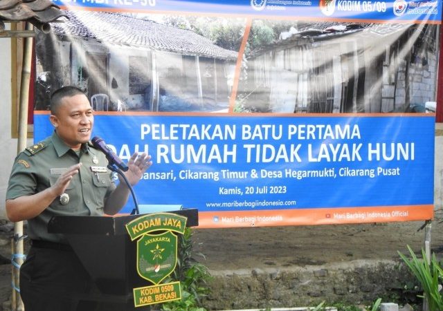 Kodim 0509 Gelar Peletakan Batu Pertama Bersama Yayasan Bersatu Membangun Indonesia Sejahtera