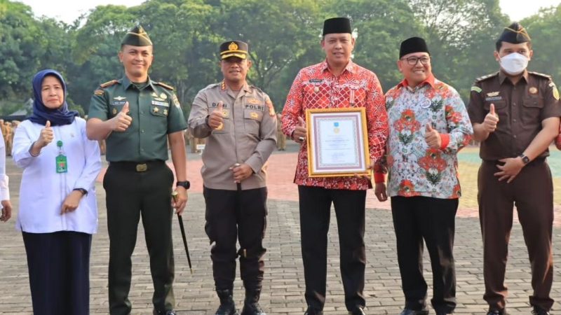 Kapolres Metro Bekasi Kota Hadiri Upacara Hari Koperasi Ke – 76 Tingkat Kota Bekasi