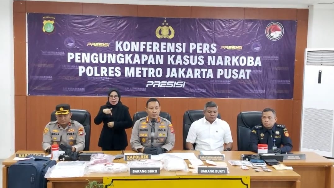 Satresnarkoba Polres Metro Jakarta Pusat Ungkap Kasus Narkoba Lintas Negara