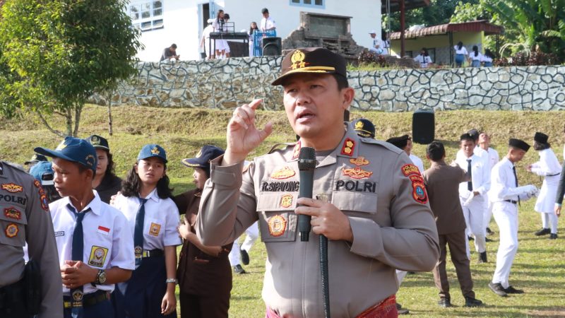 Wasbang Program Quick Wins Presisi Polres Simalungun Digelar di SMA Swasta GKPS 1 Pamatang Raya