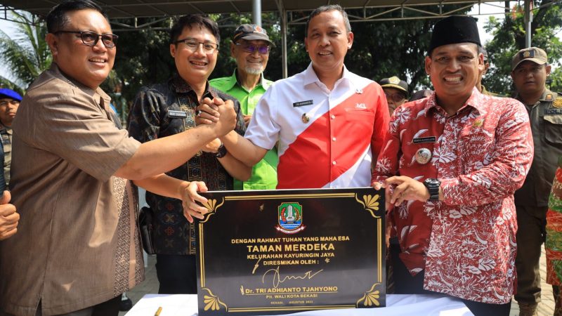 Kembali Resmikan Taman, Plt. Wali Kota Bekasi “Hijaukan Lingkungan”