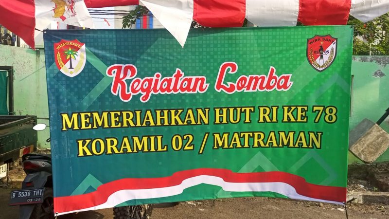 Peringati HUT RI ke-78, Koramil 02/Matraman Kodim 0505/Jaktim Adakan Giat Lomba