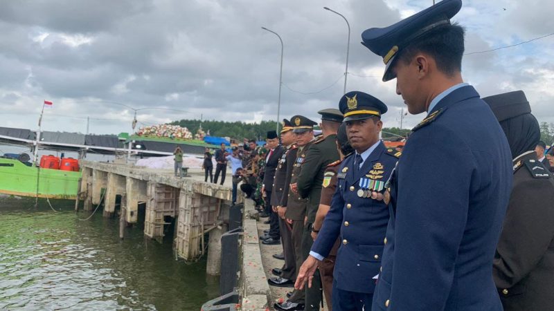 Kodim 1710/Mimika Hadiri Upacara Tabur Bunga Dalam Peringatan HUT RI Ke-78 Tahun 2023