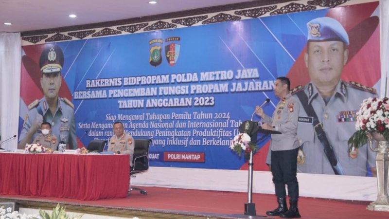 Siap Kawal Tahapan Pemilu Tahun 2024, Bidpropam Polda Metro Jaya Gelar Rakernis T.A. 2023