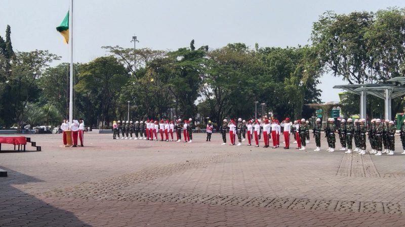 Tuntaskan Persiapan Upacara Detik-detik Proklamasi Kodim 0507/Bekasi Gelar Gladi Bersih Paskibra