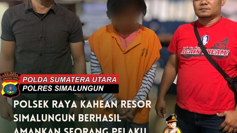 Polsek Raya Kahean Resor Simalungun Berhasil Amankan Seorang Pelaku Penyalahgunaan Narkotika