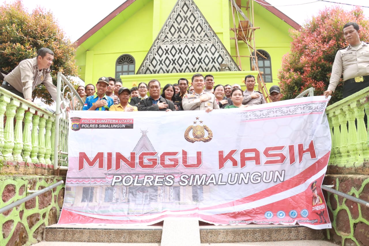 Kampanye Harkamtibmas Kapolres Simalungun Menggelar Kegiatan Minggu Kasih Optimalisasi Pelayanan Publik