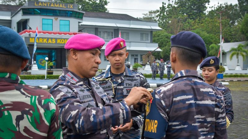 Komandan Lantamal IX Ambil Apel Gelar Pasukan Latihan Penanggulangan Bencana Alam