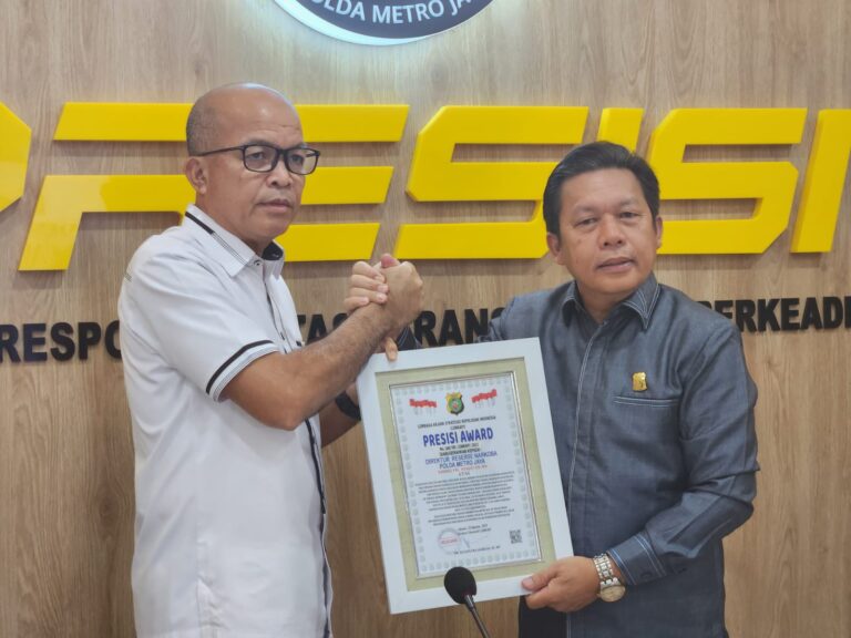 Lemkapi Anugerahi Ditresnarkoba Polda Metro Jaya Presisi Award