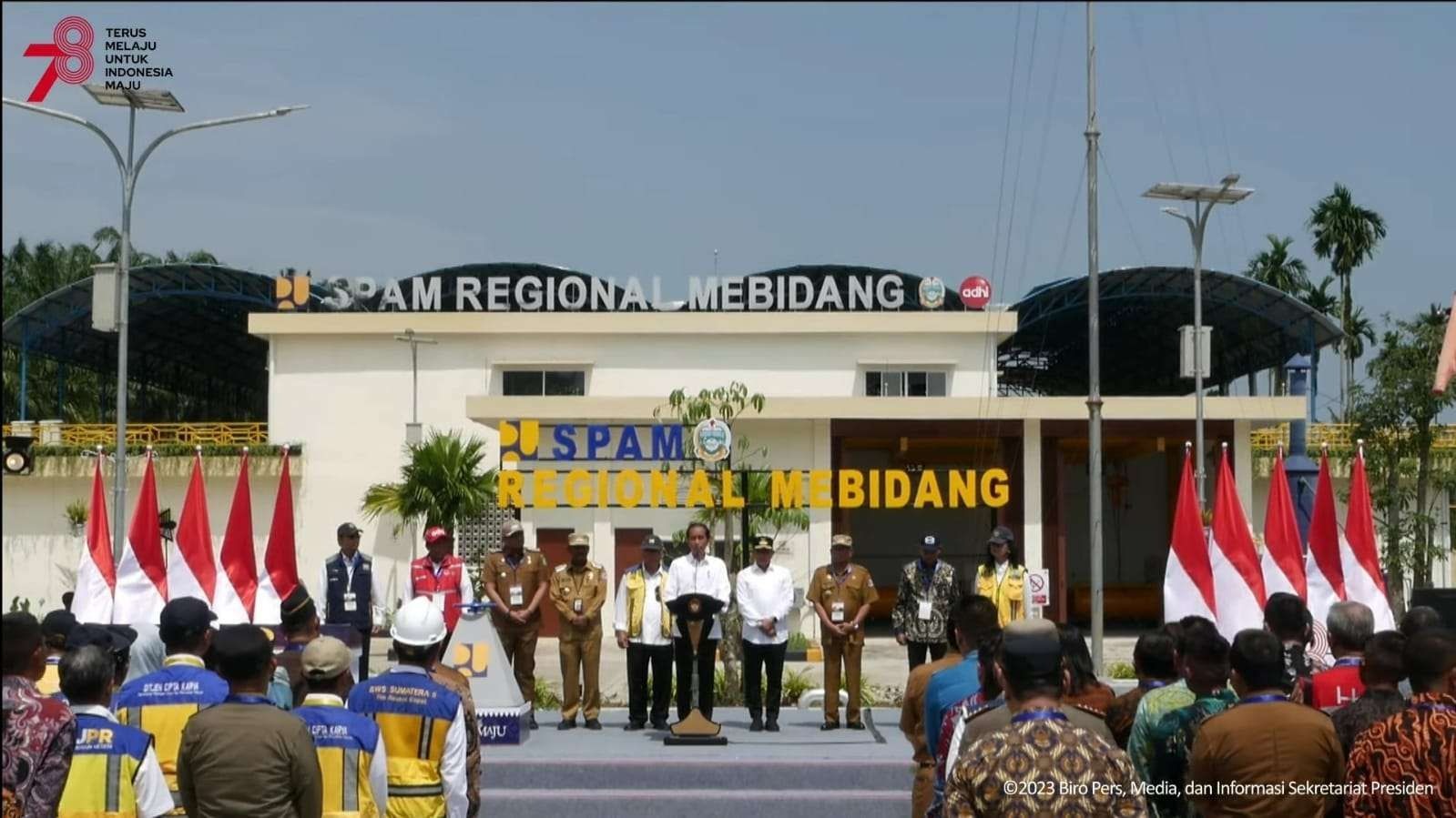 Presiden Jokowi Resmikan Sistem Kelola Air Minum di Sumatera Utara