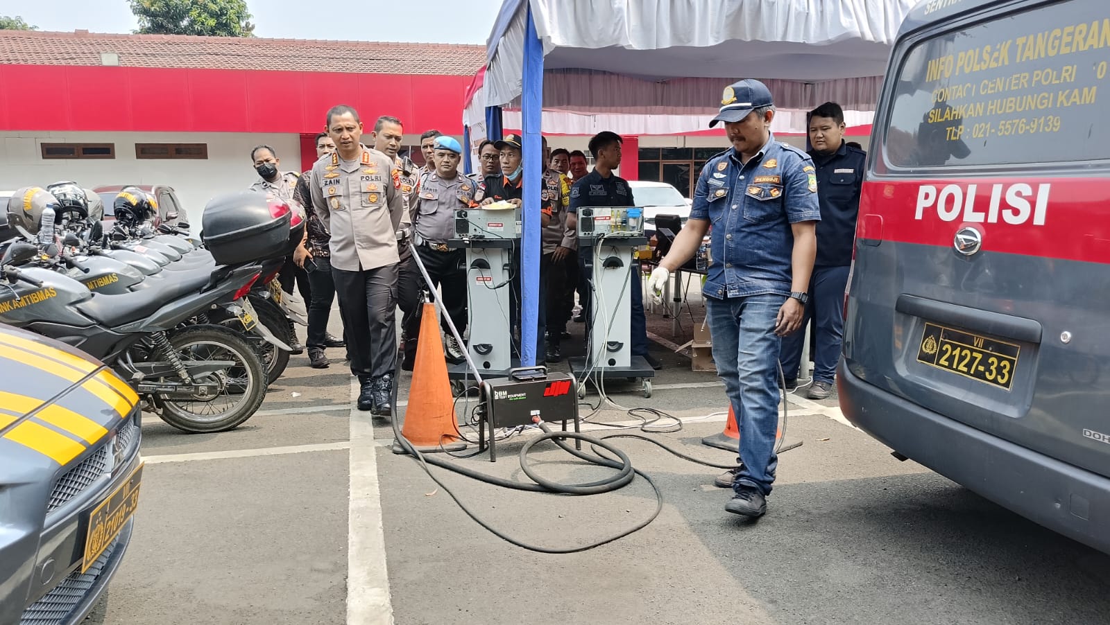 Uji Emisi Kendaraan Dinas Polres Metro Tangerang Kota, Kapolres: Tak Lolos Langsung Perbaiki dan Uji Ulang