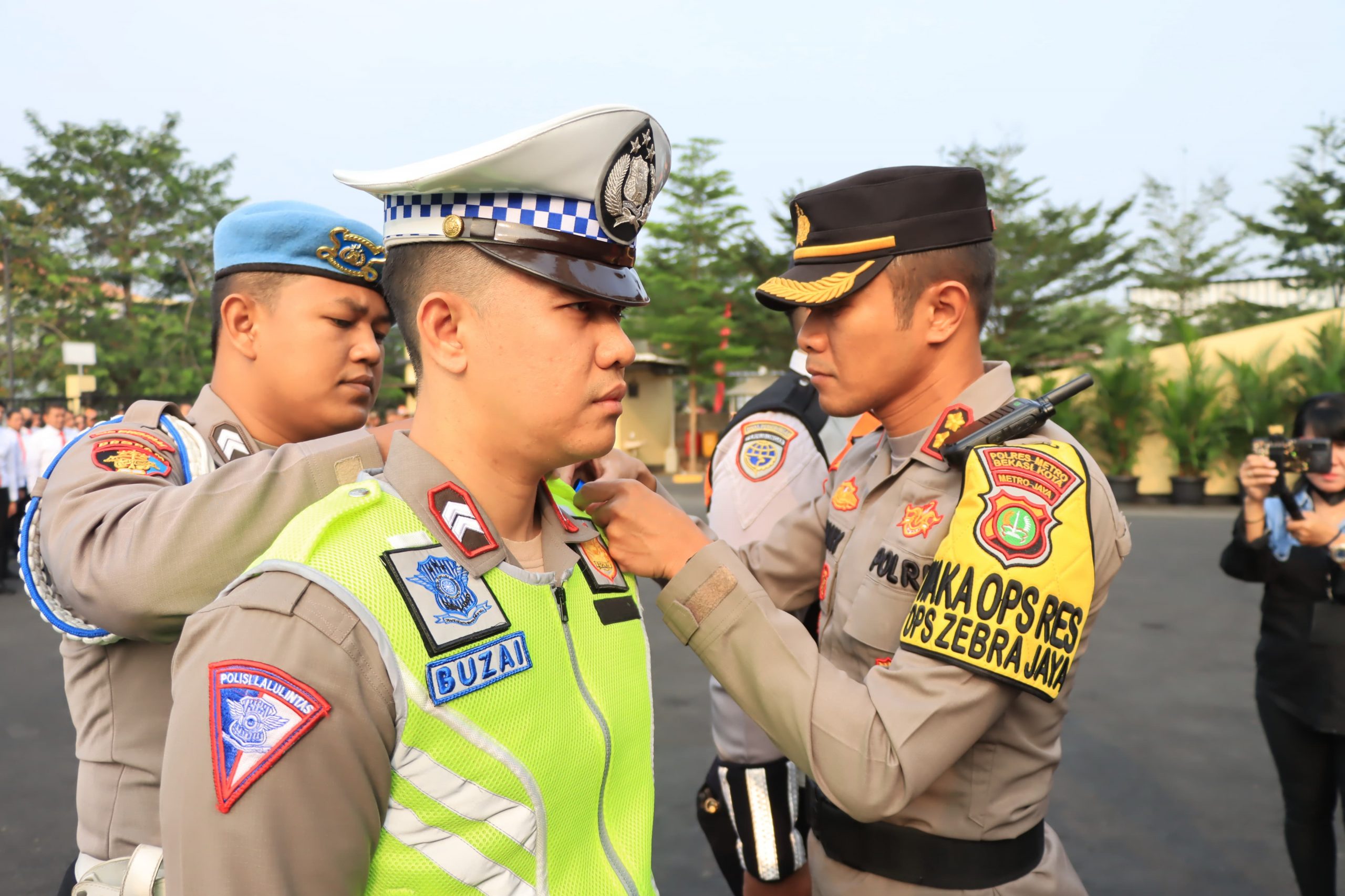 Apel Pasukan dalam Rangka Operasi Kewilayahan Zebra Jaya 2023 Polres Metro Bekasi Kota