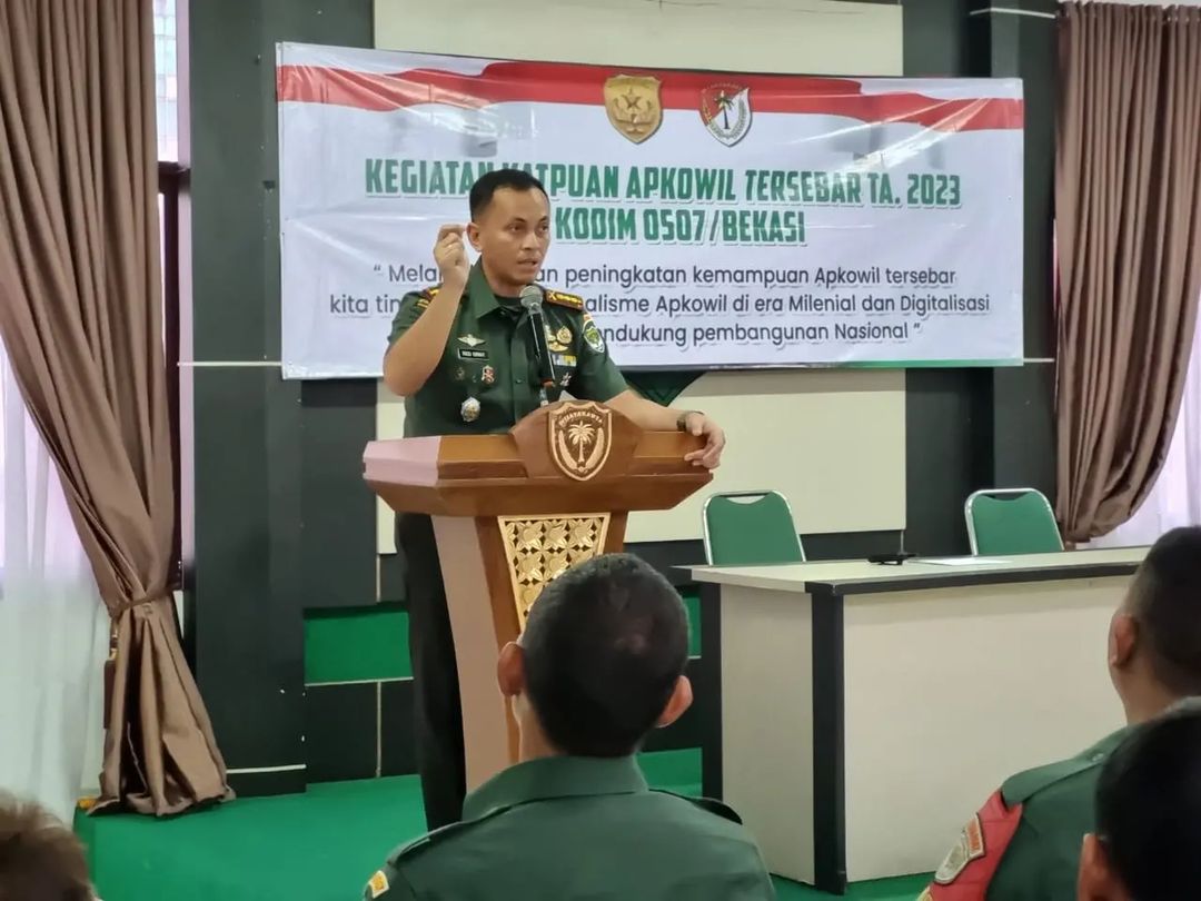 Kodim 0507/Bekasi Gelar Kegiatan Peningkatan Kemampuan Aparat Komando Kewilayahan Tersebar TA 2023