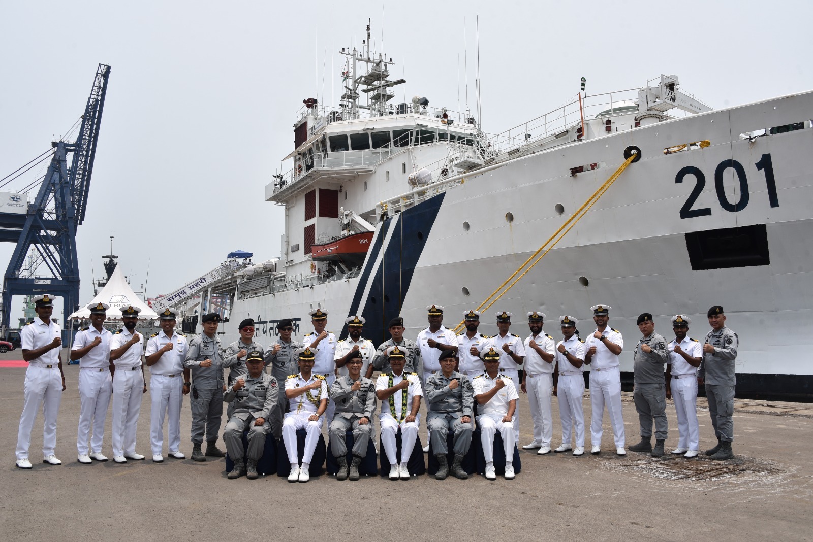 Bakamla RI Sambut Kedatangan Kapal Indian Coast Guard Samudra Prahari