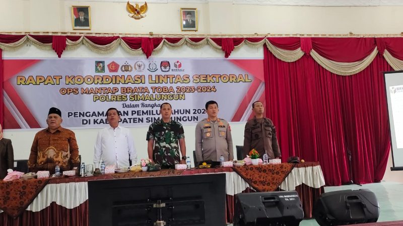 Samakan Persepsi, Polres Simalungun Menggelar Deklarasi Pemilu Damai 2024 Bersama Forkopimda