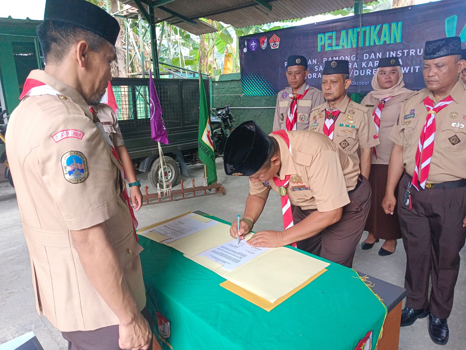 Saka Wira Kartika Kwaran Kodim 0505/JT Gelar Acara Pelantikan Ranting Koramil 08/Duren Sawit