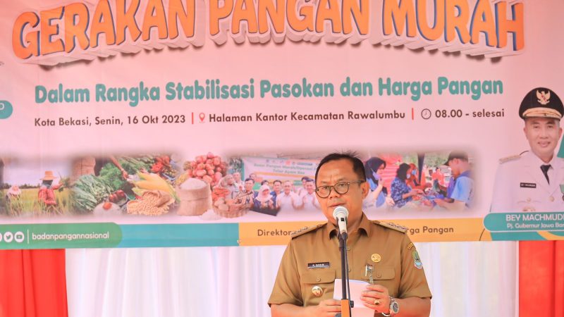 Pj. Wali Kota Bekasi pada Gerakan Pangan Murah: “Jangan Panic Buying, Pemerintah Pastikan Ketersediaan Bahan Pokok Aman,”