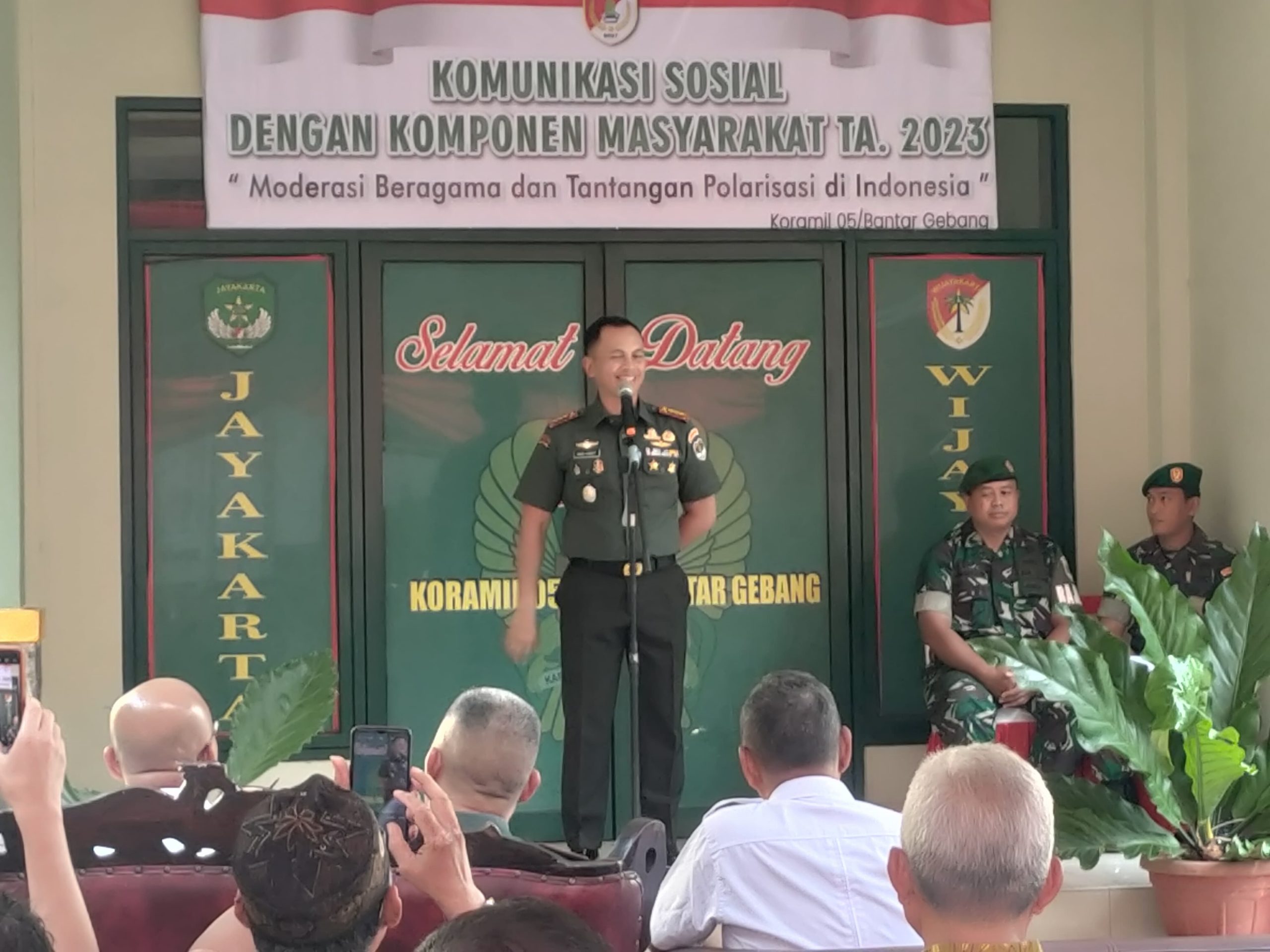 Kegiatan Dandim 0507/Bekasi ke Koramil 05 Bantar Gebang Dalam Komsos Dengan Komponen Masyarakat Bantar Gebang