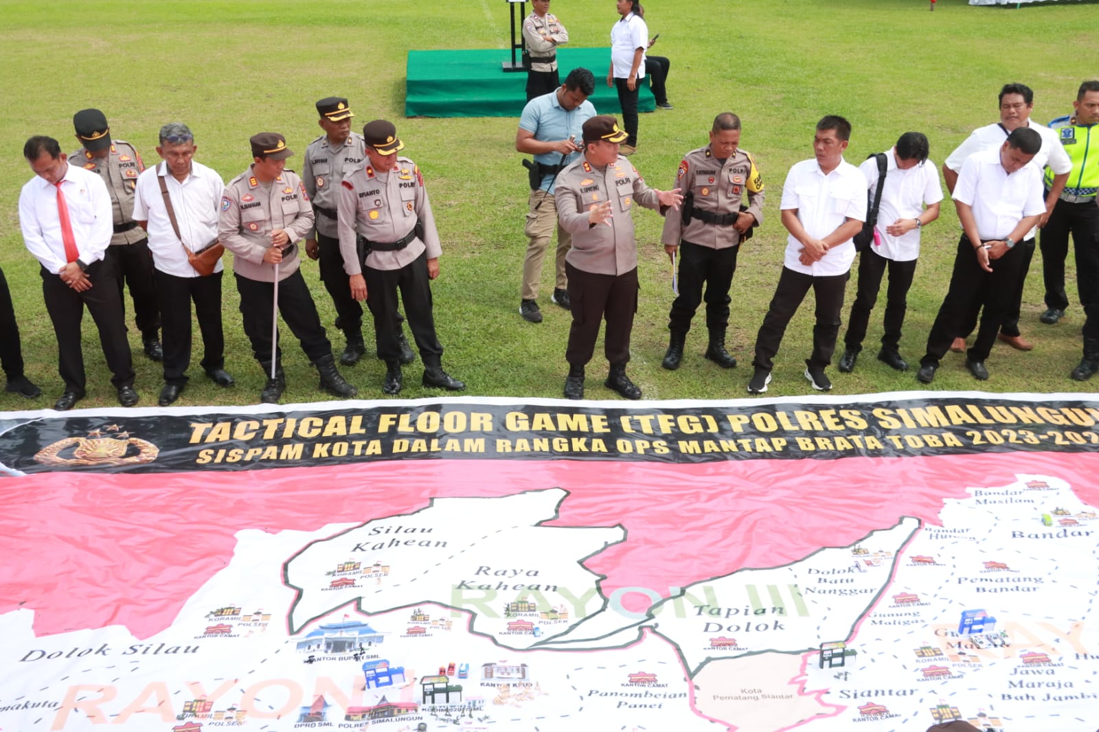 Pelaksanaan Tactical Floor Game Polres Simalungun Siap Laksanakan Ops Mantap Brata Toba Toba 2023-2024