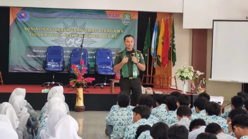 Dandim 0507/Bekasi Berikan Penguatan Mental Ideologi Pancasila Tingkat SMA Bersama FKUB Kota Bekasi