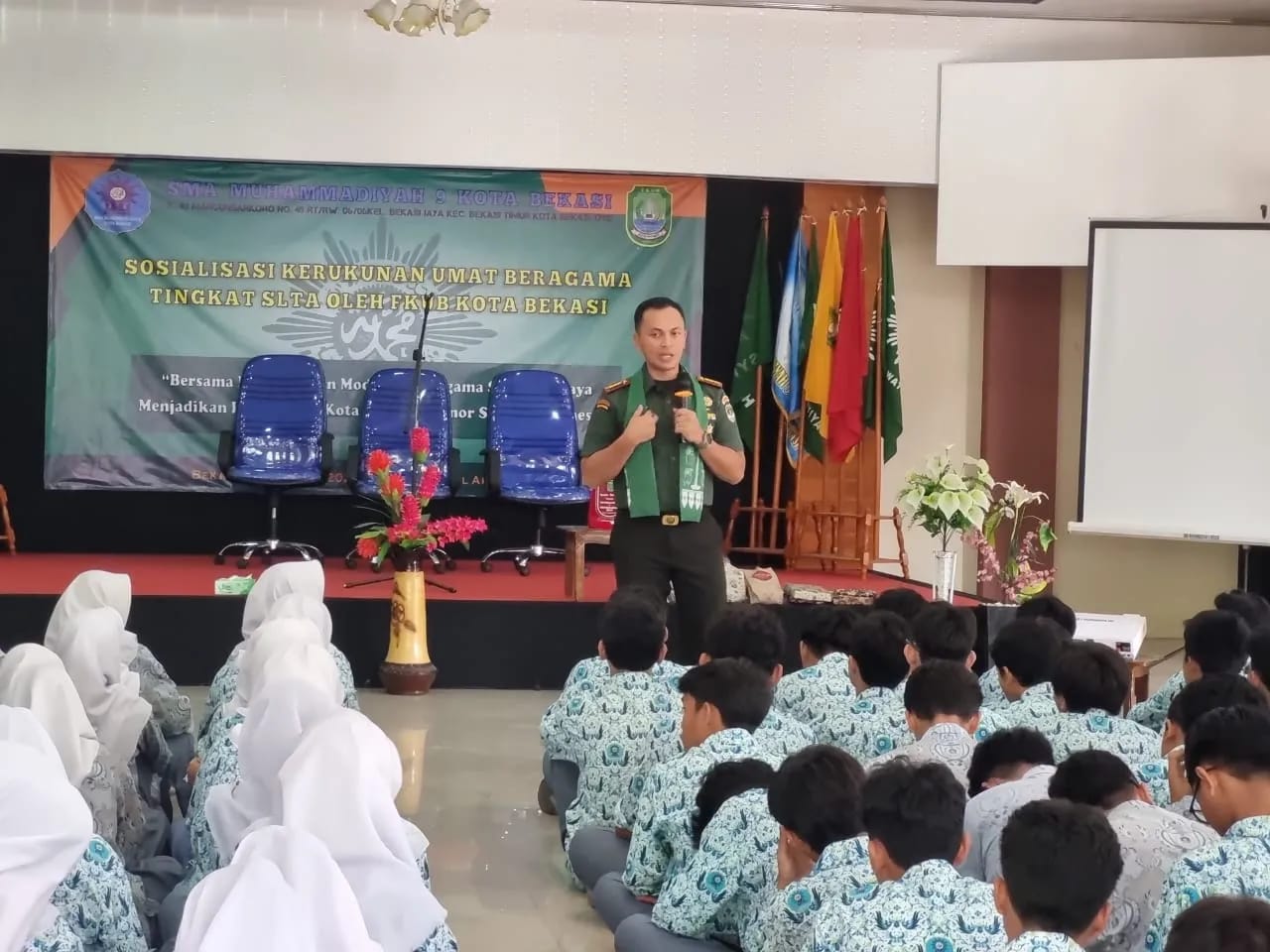 Dandim 0507/Bekasi Berikan Penguatan Mental Ideologi Pancasila Tingkat SMA Bersama FKUB Kota Bekasi